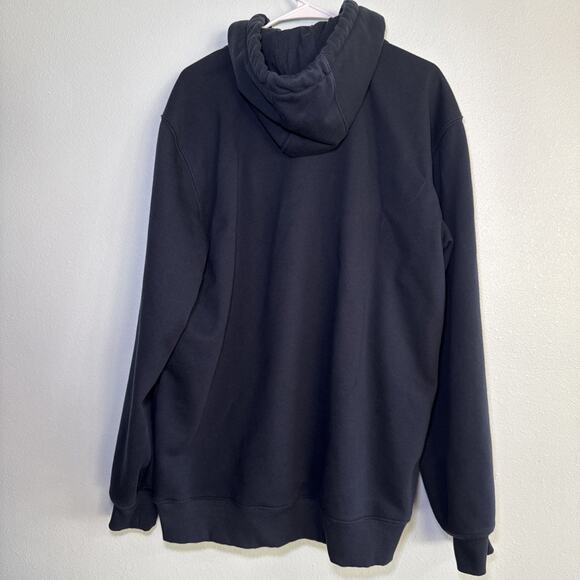 Carhartt Men's Rain Defender Navy Loose Fit Heavyweight Quarter Zip Large Tall - Picture 3 of 5